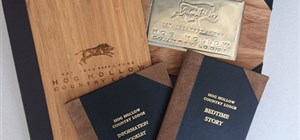 Leather Book Binding Project for Hog Hollow Country Lodge